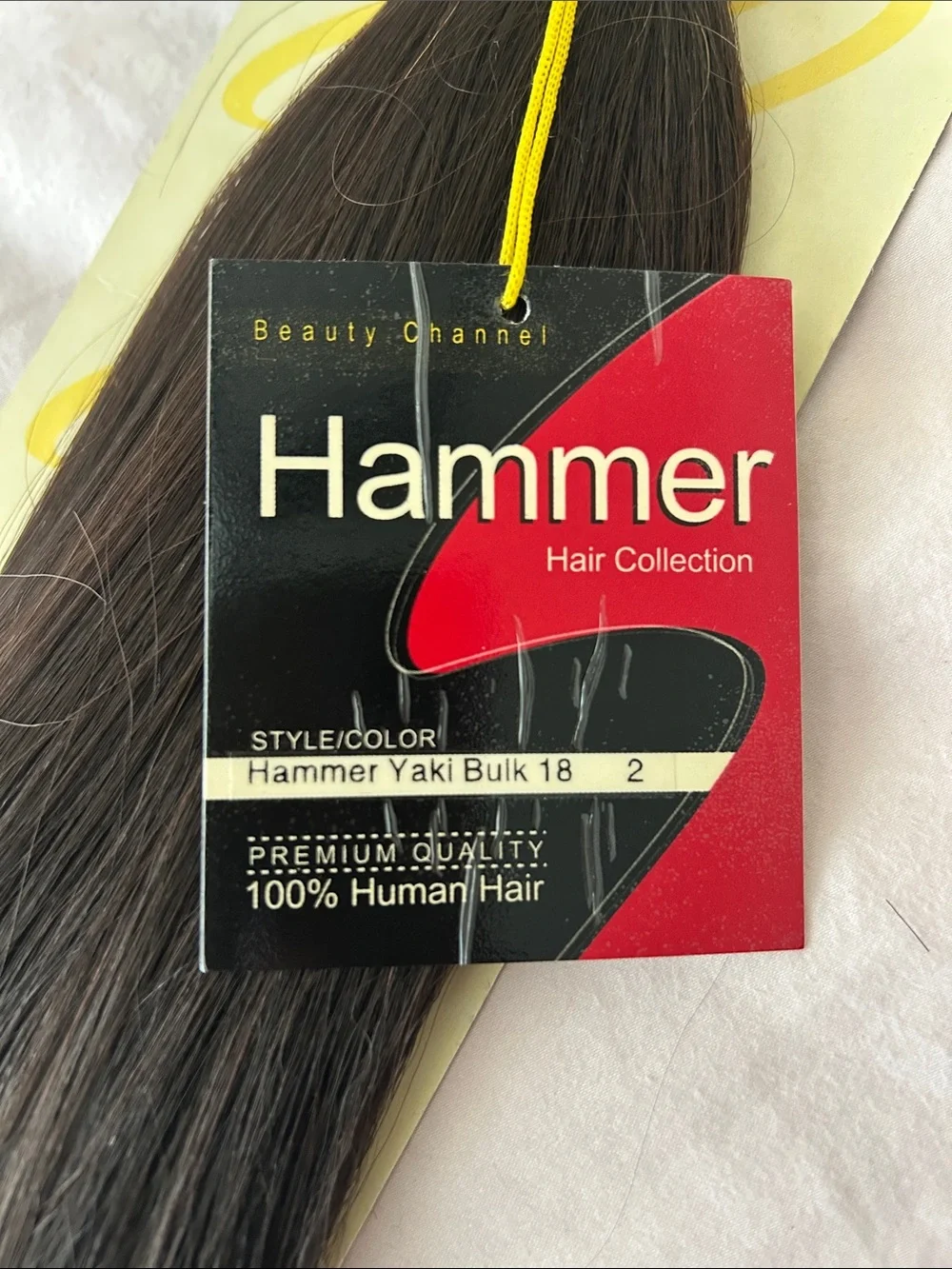 Hammer Hair Collection 18” Bulk 100% Human Hair Color 2 Brown (3 packs)